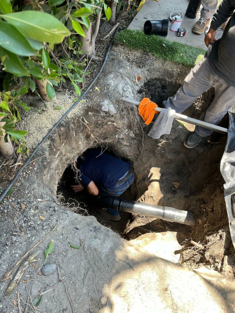 Spot Sewer Lateral And Sleeved The Remaining Sewer Lateral By using The Method of Fiberglass Lining And A Clean Out Installation Los Angeles CA 90048