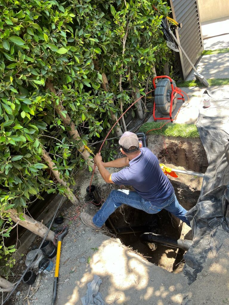 Spot Sewer Lateral And Sleeved The Remaining Sewer Lateral By using The Method of Fiberglass Lining And A Clean Out Installation Los Angeles CA 90048