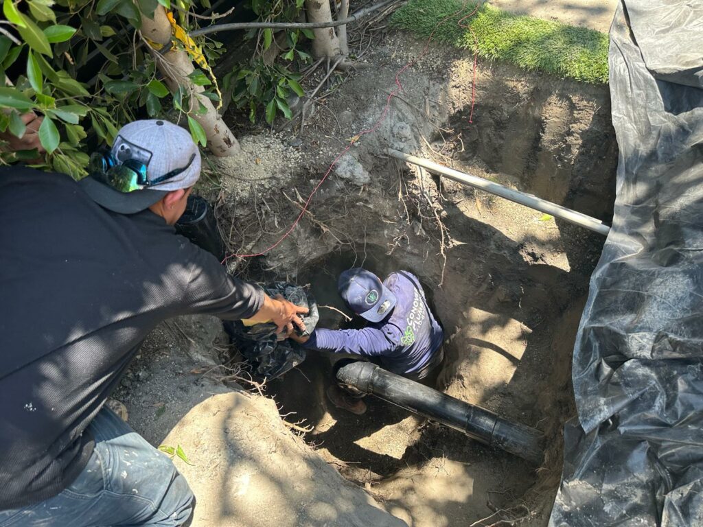 Spot Sewer Lateral And Sleeved The Remaining Sewer Lateral By using The Method of Fiberglass Lining And A Clean Out Installation Los Angeles CA 90048